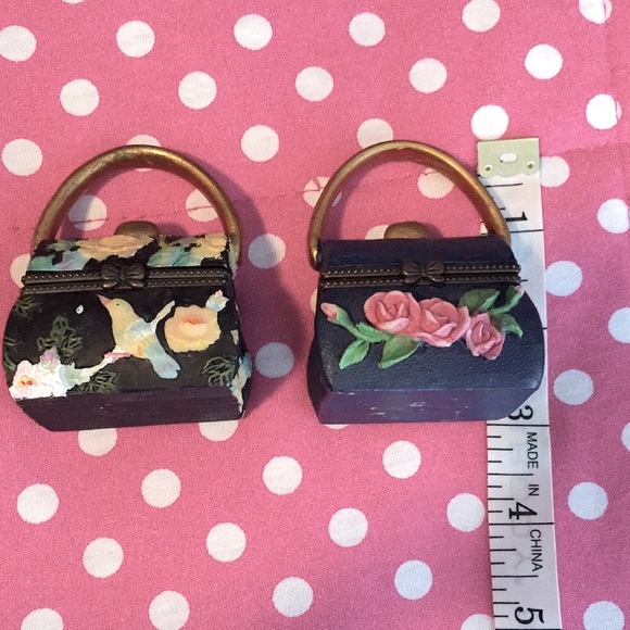 🌷HP Set of 2 Miniature purse keep sakes boxes - Picture 7 of 13